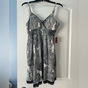 Black and White Paisley Dress NWT